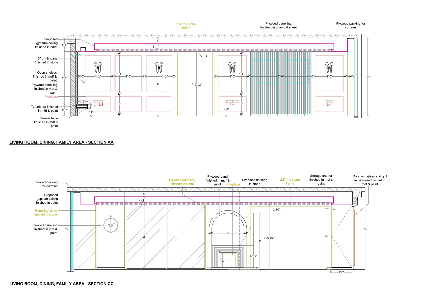 Living & Dining — Sections AA & CC