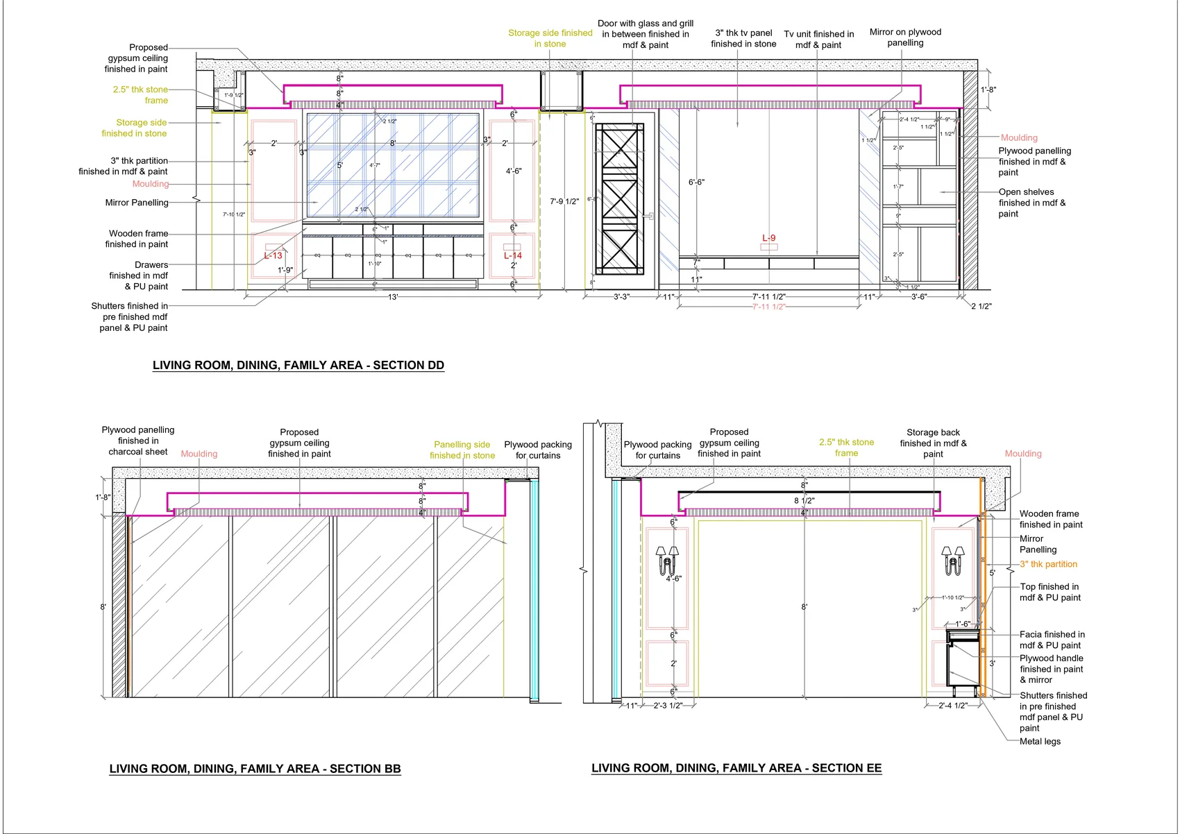 Living & Dining — Sections BB, DD & EE