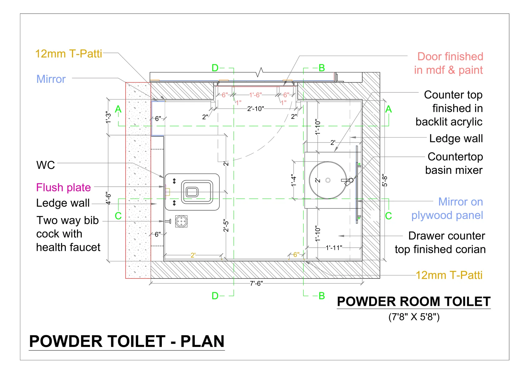 Powder Toilet — Plan